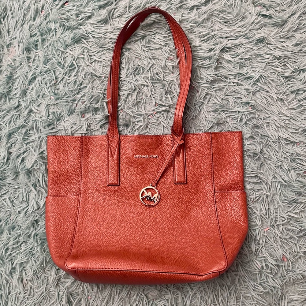 ☀️MICHEAL KORS Jet Set Brown Medium Leather Tote☀️